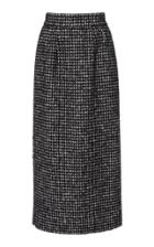 Dolce & Gabbana Checked Tweed Tailored Midi Skirt