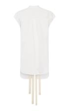 Lee Mathews Dwight Cotton Poplin Tie Back T-shirt