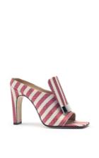 Sergio Rossi Red Striped Mules