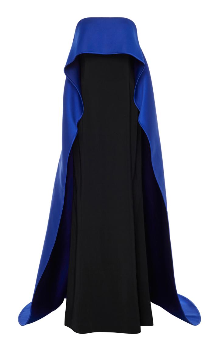 Elizabeth Kennedy Color Block Strapless Column Gown