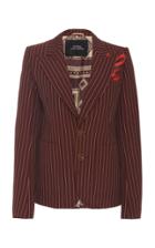 Moda Operandi Marc Jacobs Pinstriped Wool Peak-lapel Blazer Size: 0
