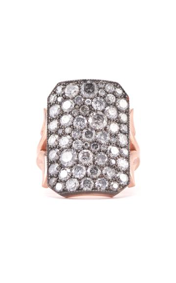 Moda Operandi Sylva & Cie 14k Rose Gold Short Grey Diamond Ten Table Ring