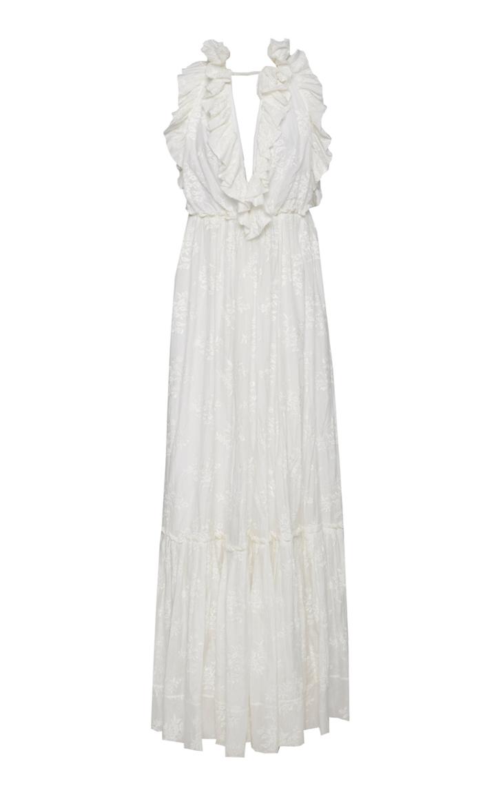 Nevenka Be Part Of The Story Halter Cotton-blend Dress