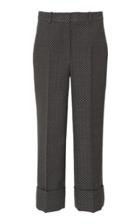 Michael Kors Collection Printed Cropped Wool Straight-leg Pants