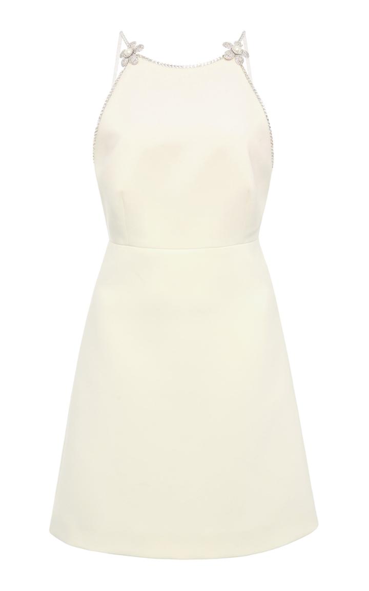 Miu Miu Crystal-embellished Faille-cady Mini Dress