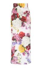 Dolce & Gabbana Floral Print Cady Midi Skirt