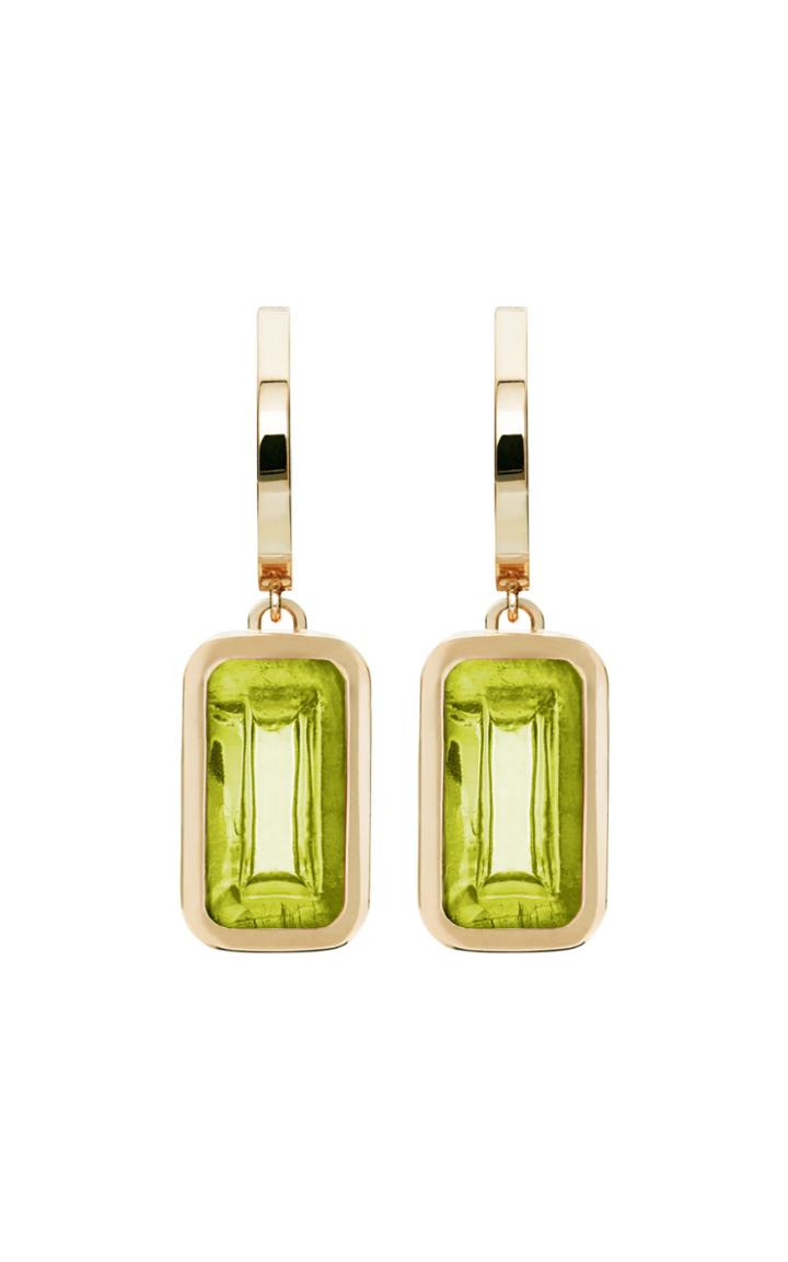 Alina Abegg Pfefferminz Peridot 14k Yellow Gold Hoop Earrings