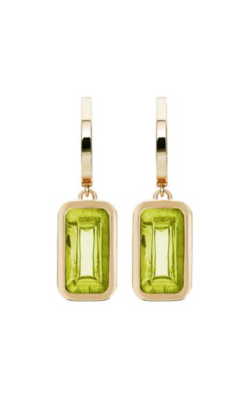 Alina Abegg Pfefferminz Peridot 14k Yellow Gold Hoop Earrings