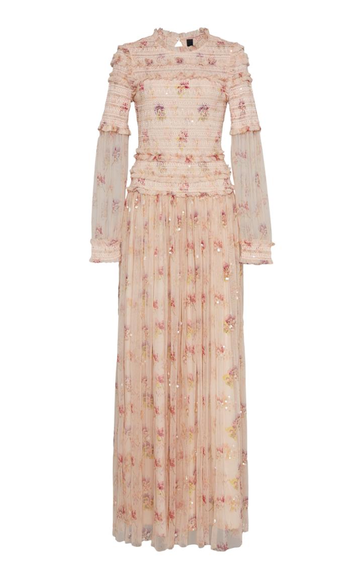 Needle & Thread Think Of Me Sequin Tulle Maxi Gown Size: 0