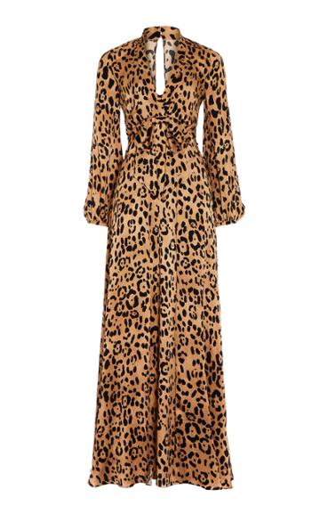 Temperley London Piera Silk Leopard Gown