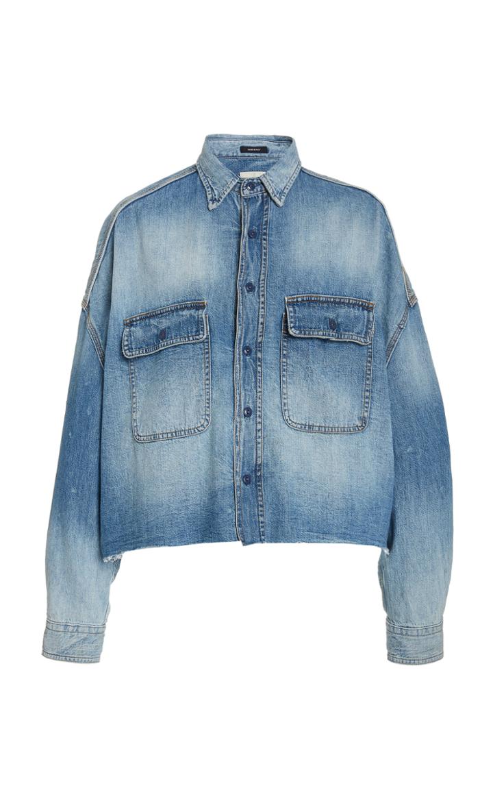 Moda Operandi R13 Oversized Cropped Denim Shirt