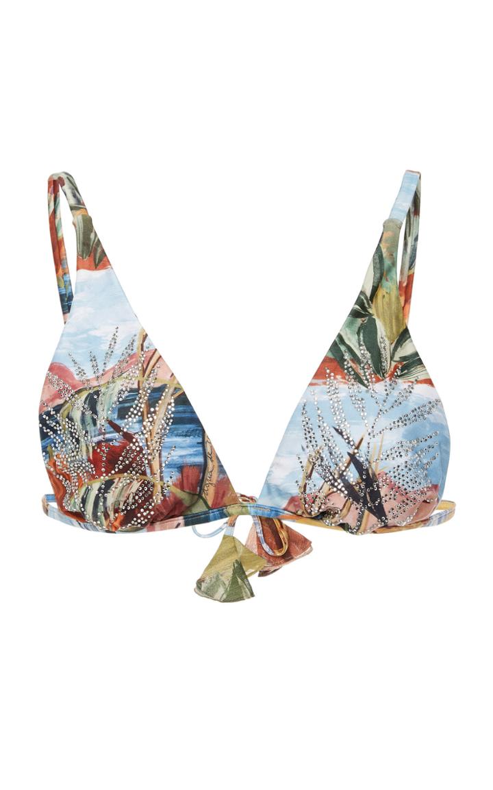 Agua De Coco Embellished Bikini Top