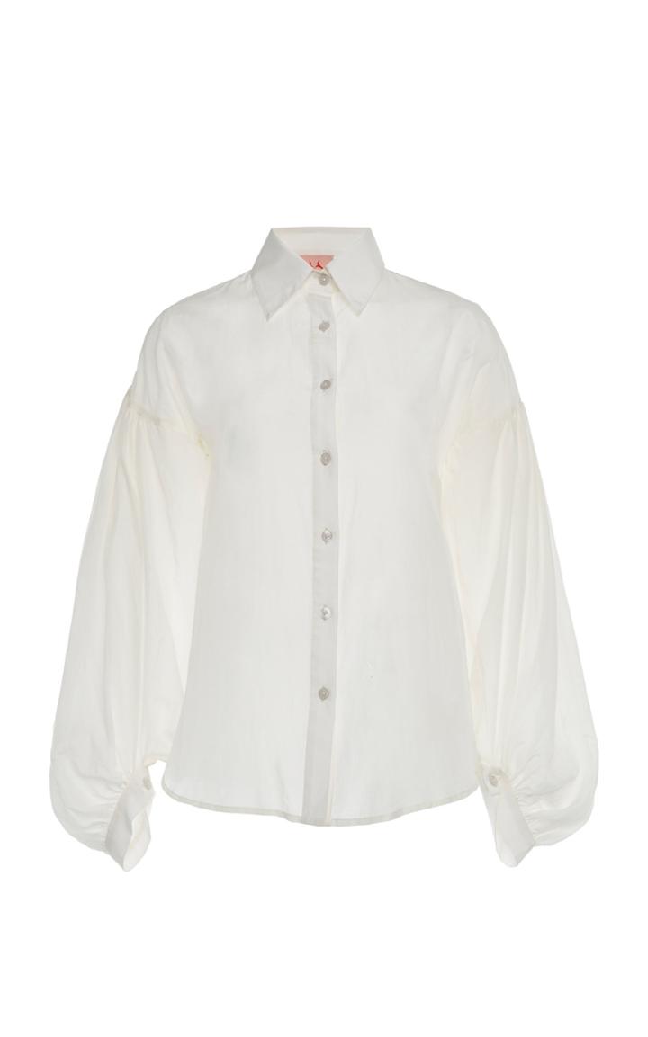 Moda Operandi Le Sirenuse Positano Bubble Gum Tiger Cotton-silk Shirt Size: 38