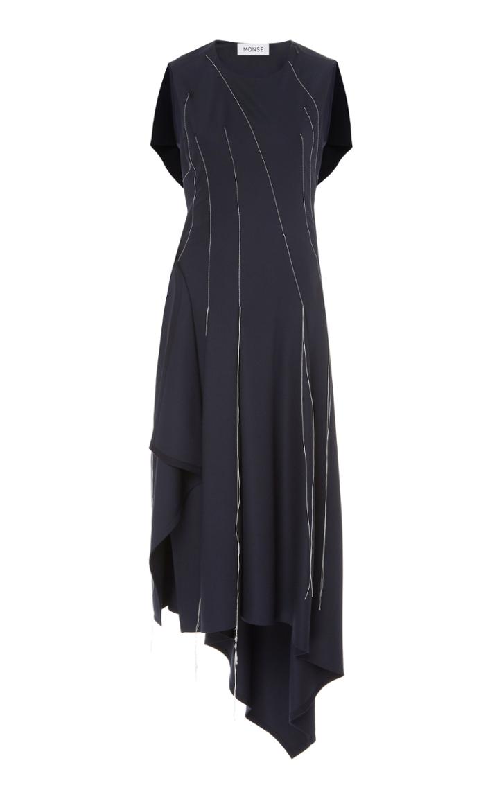 Monse Falling Threads Asymmetric Wool Dress
