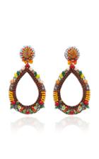 Ranjana Khan Beaded Gold-tone Clip Earrings