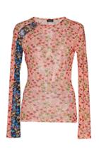 Atlein Floral Stretch Tulle Racing Top
