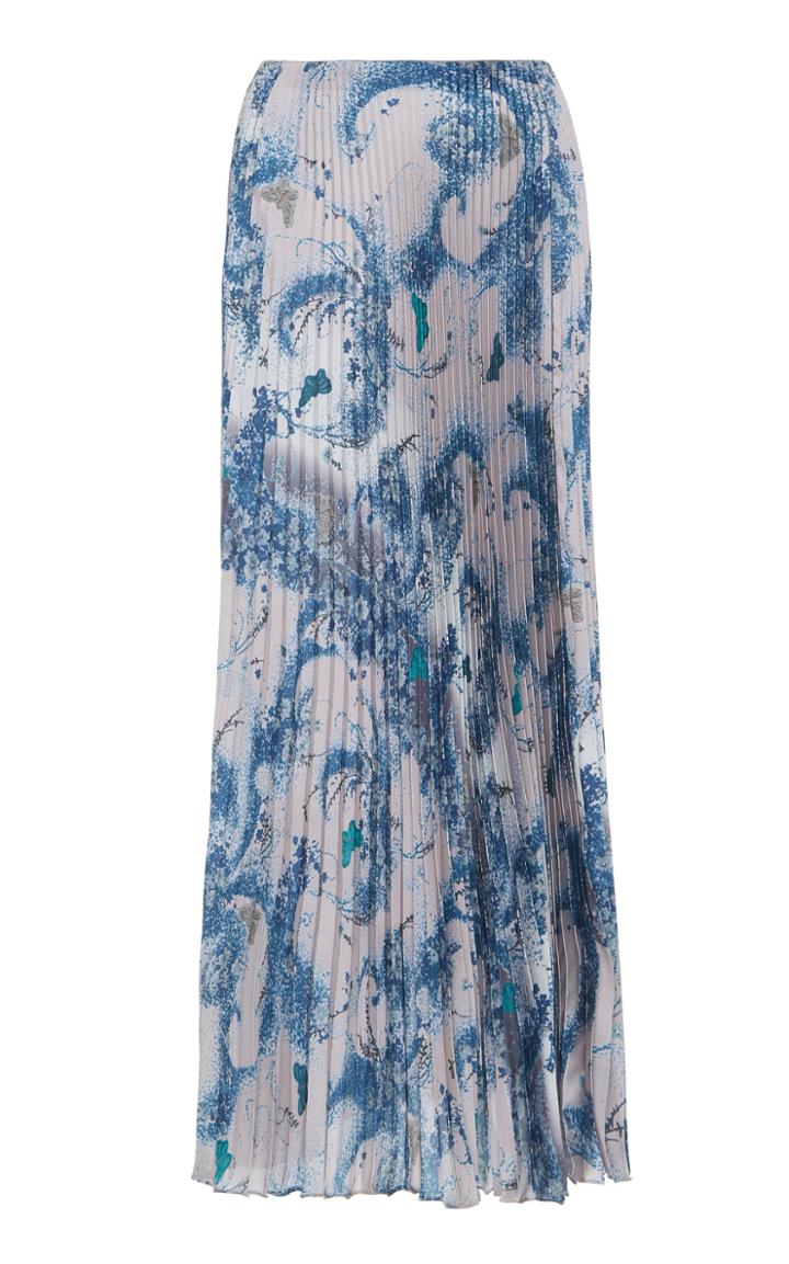 Luisa Beccaria Pleated Midi Skirt
