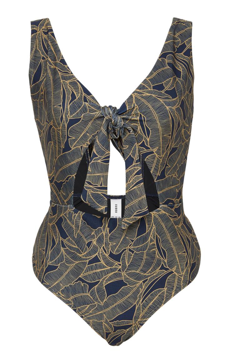 Suboo Zephora Tie-front One-piece Swimsuit