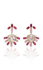 Eden Presley One-of-a-kind Morganite Ruby Tourmaline Earrings