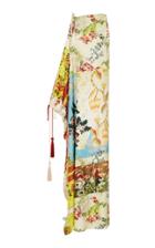 Oscar De La Renta Asymmetric Silk Caftan Dress