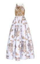 Andrew Gn Embroidered Sleeveless Gown