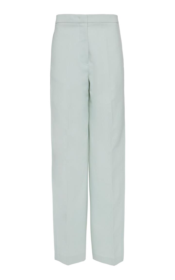 Jil Sander Glenn Wide-leg Pleat-front Cotton Pants