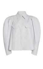 Moda Operandi Piece Of White Bella Puff-sleeve Leather Shirt