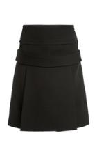 Moda Operandi Victoria Beckham Pleated Wool Gabardine A-line Midi Skirt