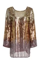 Rixo Aria Sequined Chiffon Mini Dress