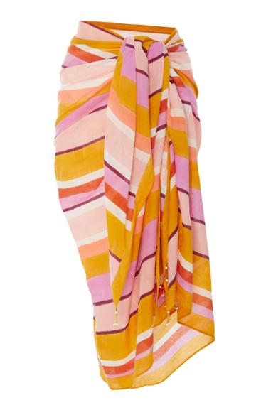 Matta Striped Cotton-voile Sarong