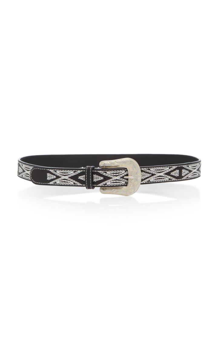 Isabel Marant Tety Embroidered Leather Belt