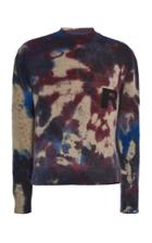 Rochas Printed Tie-dye Wool And Angora-blend Sweater