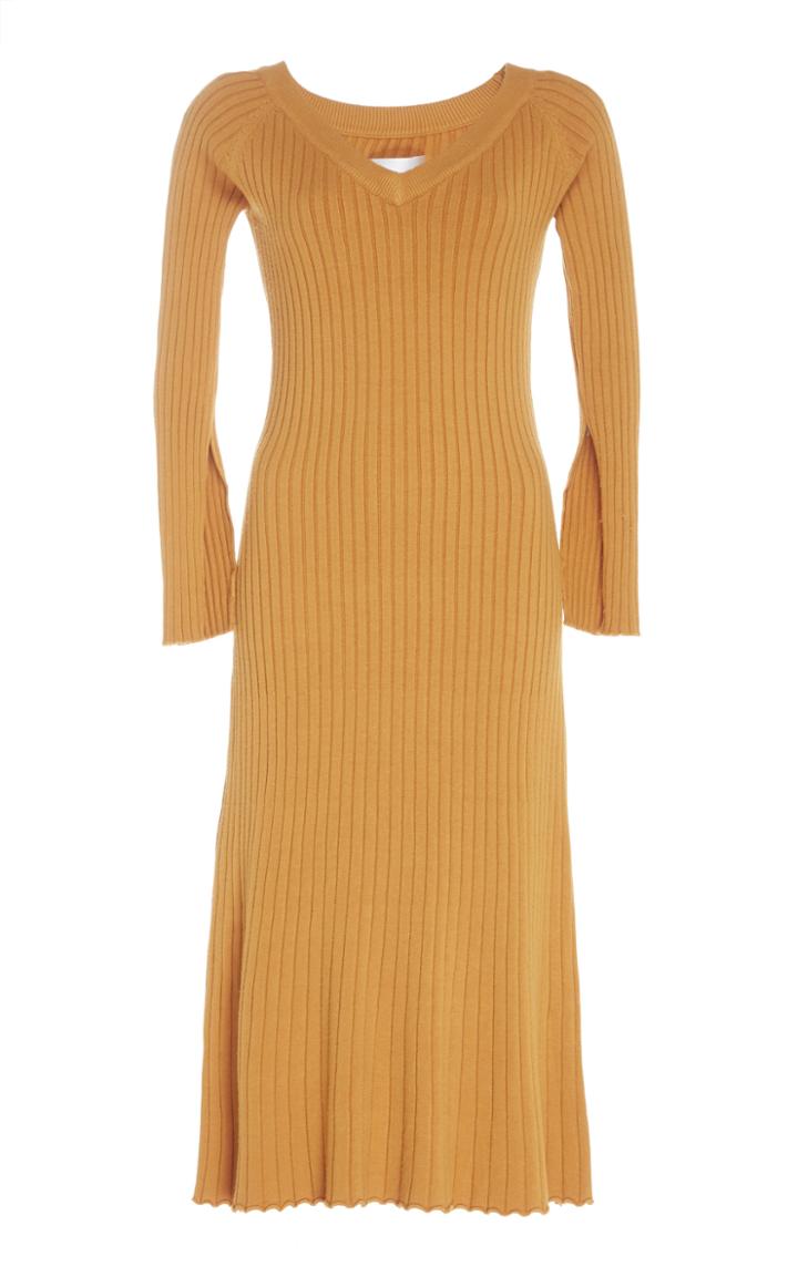 Peet Dullaert Wool-blend V-neck Dress