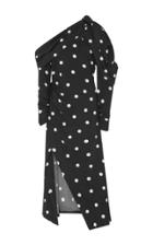 Monse Off-the-shoulder Polka-dot Stretch-silk Midi Dress