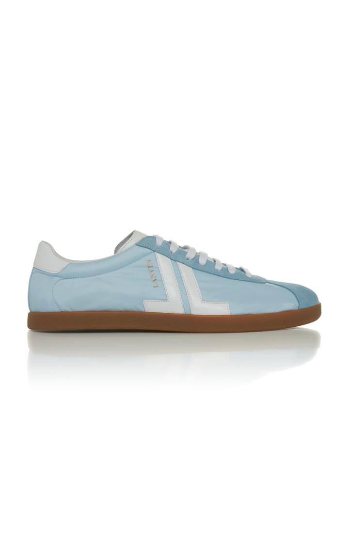 Lanvin Suede And Leather-trimmed Shell Sneakers