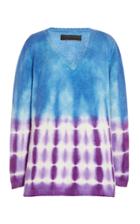 Moda Operandi The Elder Statesman Half Stripe Cashmere V-neck Sweater