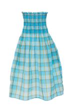Diane Von Furstenberg Strapless Smocked Midi Dress