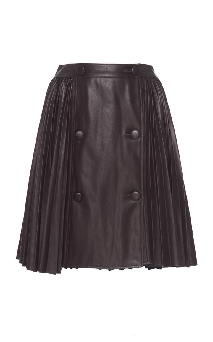 Huishan Zhang Cosmic Leather Mini Skirt