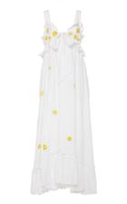 Thierry Colson Valentina Embroidered Linen Maxi Dress
