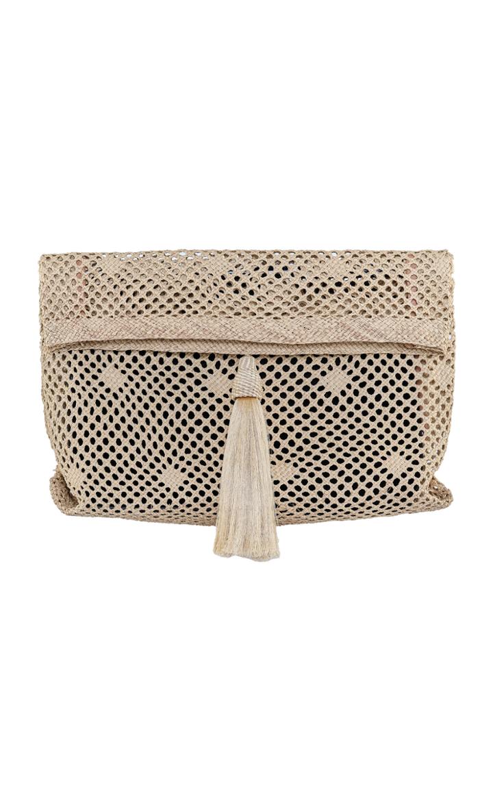 Moda Operandi Johanna Ortiz Bay Of Bengal Palm Of Iraca Oversized Clutch