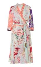 Etro Floral-patterned Silk-blend Wrap Dress