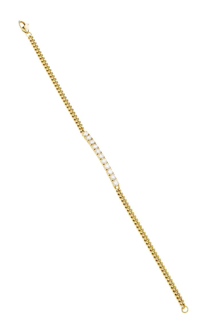 Jemma Wynne Yellow Gold Toujours Diamond Bar Link Bracelet
