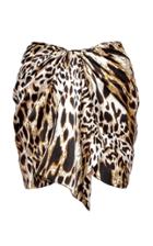 Alexandre Vauthier Draped Printed Silk-blend Skirt