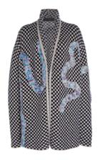 The Elder Statesman Check Braided Cashmere Smoking Jacket