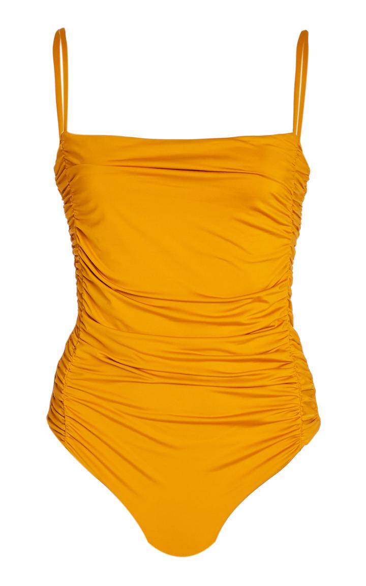 Johanna Ortiz Ochre Soul Tribute Ruched Swimsuit