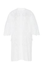 Carolina Herrera Scalloped Cotton Eyelet Coat