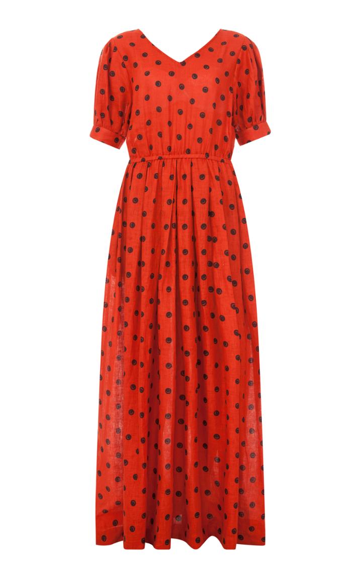 Ksenia Schnaider Smiling Polka Dot Maxi Dress