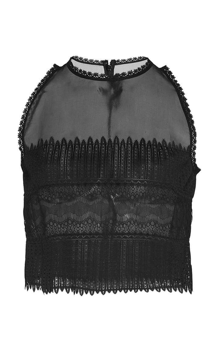 Zuhair Murad Sheer Silk Cropped Top
