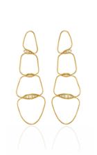 Fernando Jorge Fluid Chain Diamond 18k Yellow Gold Earrings