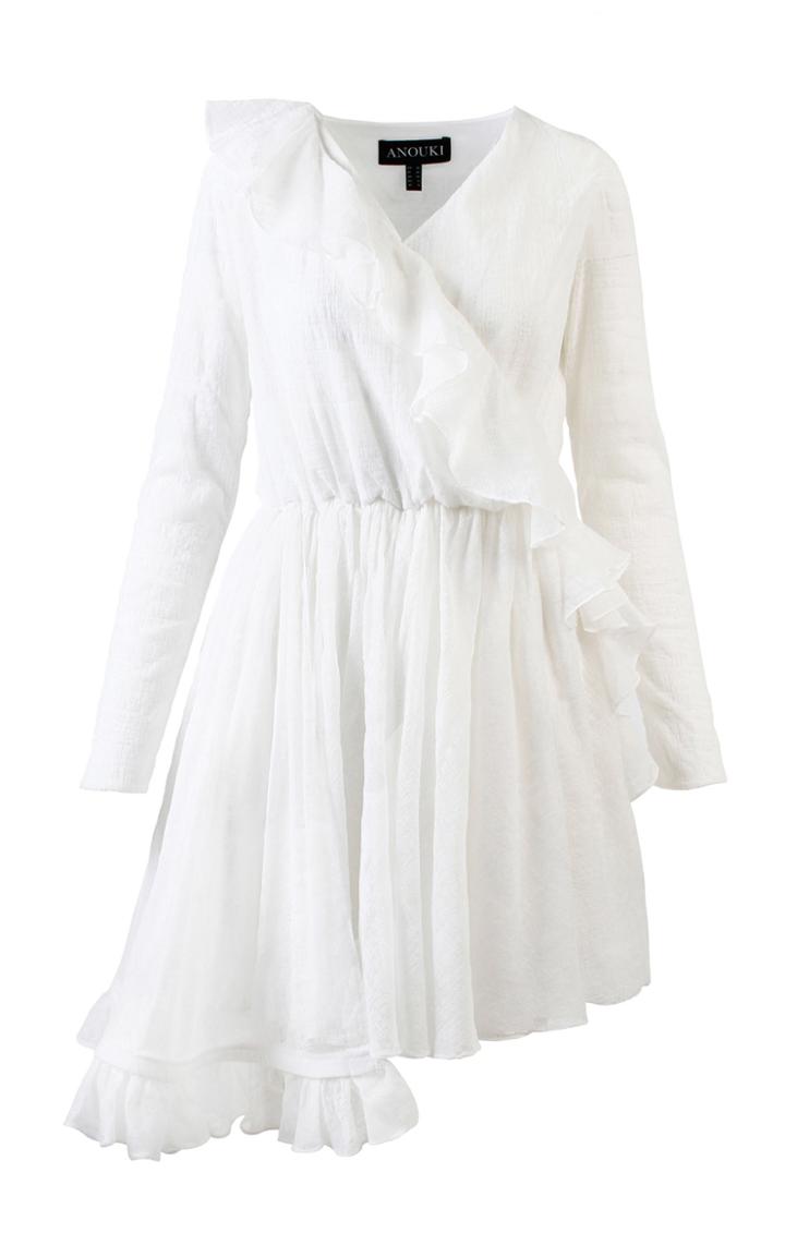 Anouki Chiffon Asymmetric Mini Dress